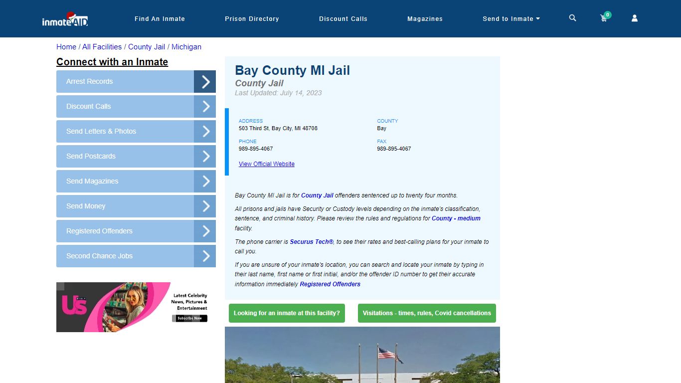 Bay County MI Jail - Inmate Locator - Bay City, MI